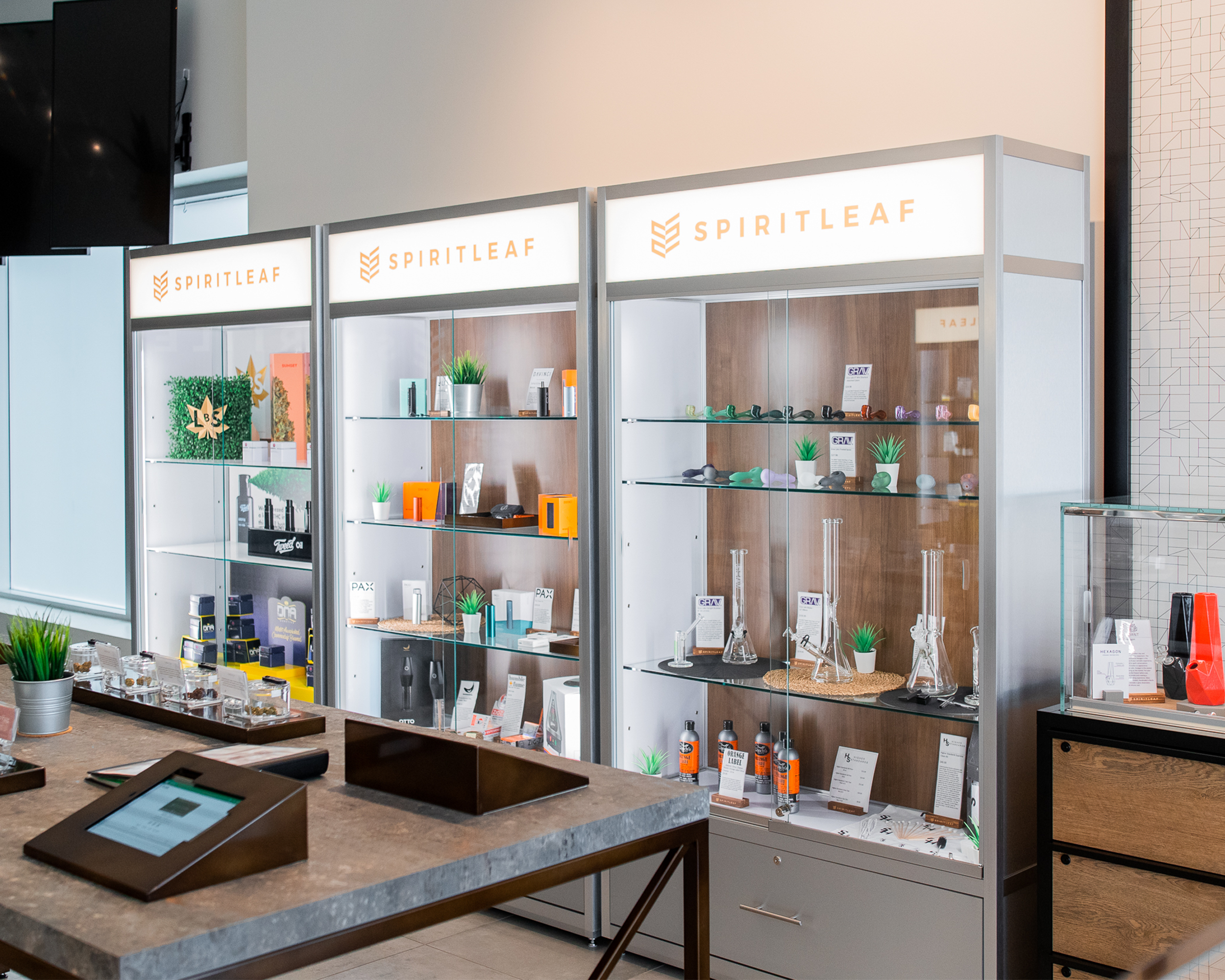 Spiritleaf store product display