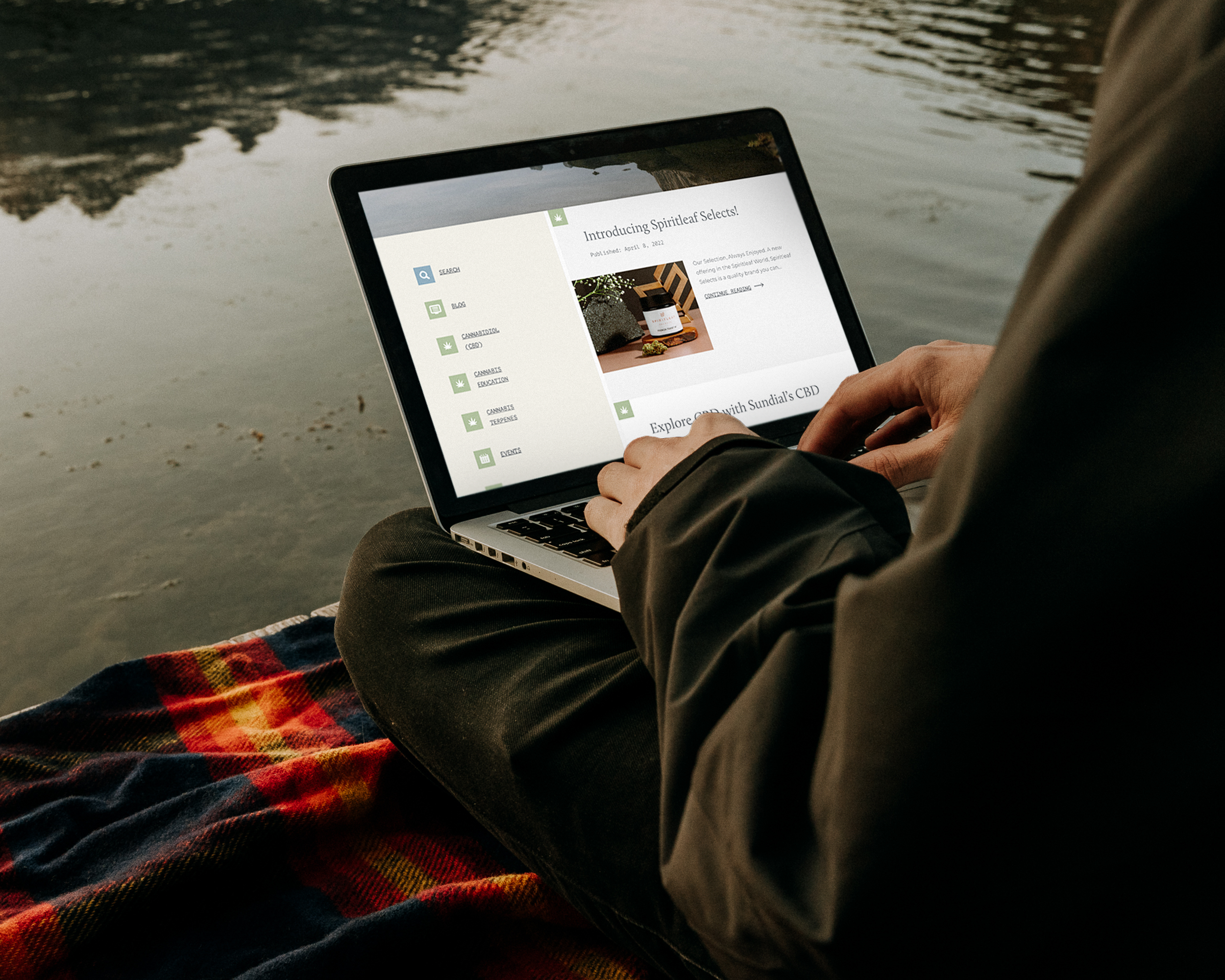 Spiritleaf website on laptop