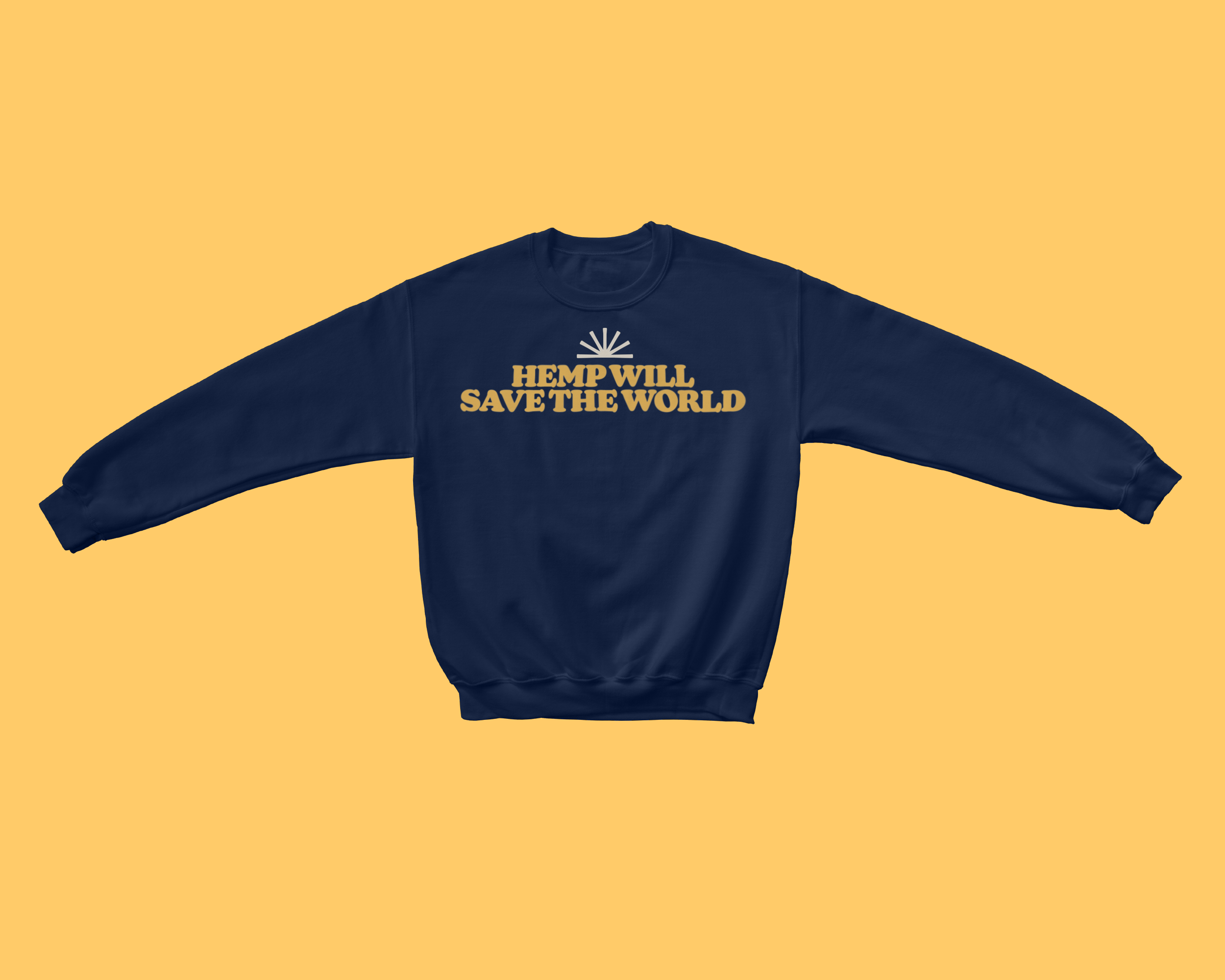Hemp-Fresco Sweater that says Hemp will save the world