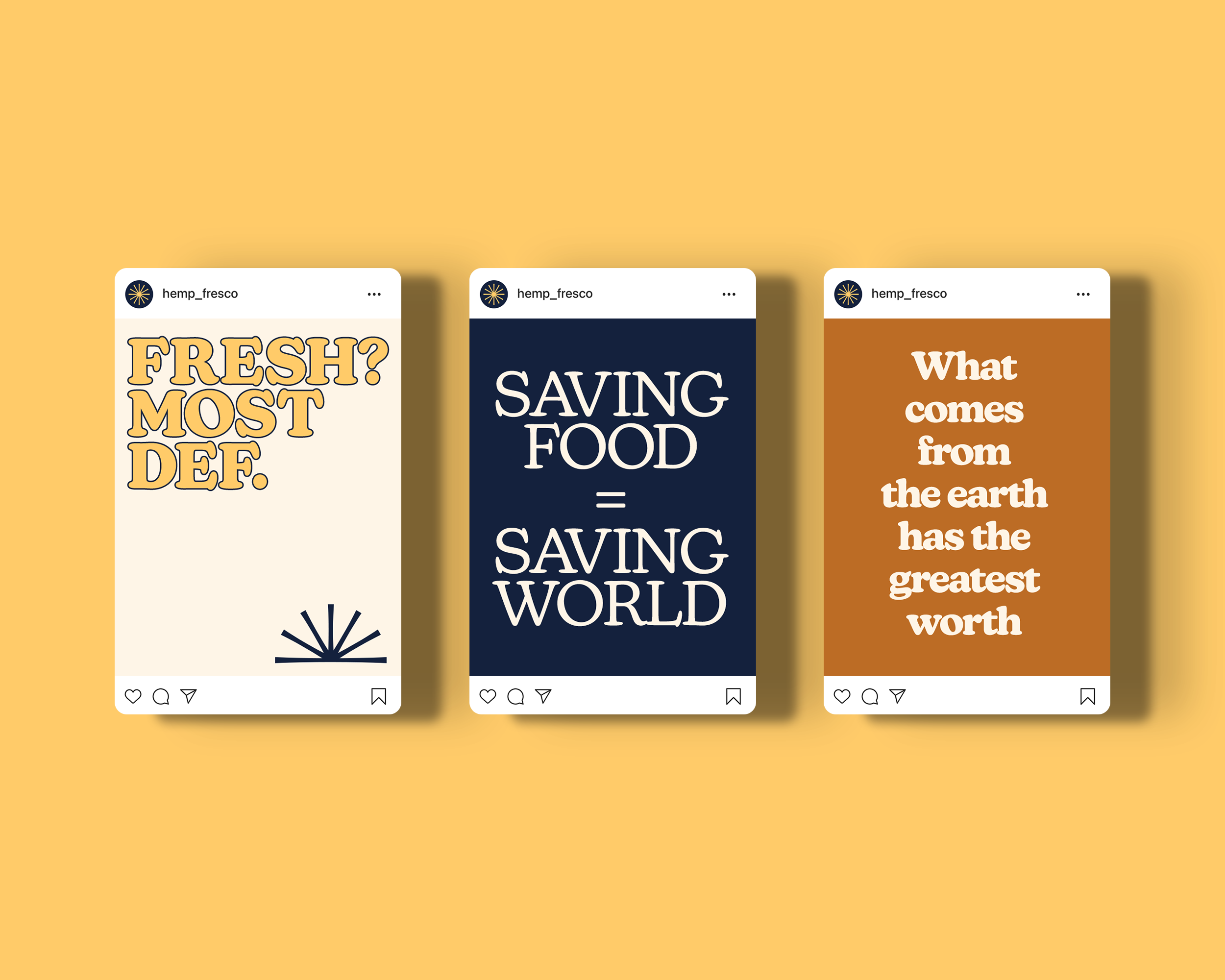Hemp-Fresco social media content mock ups 