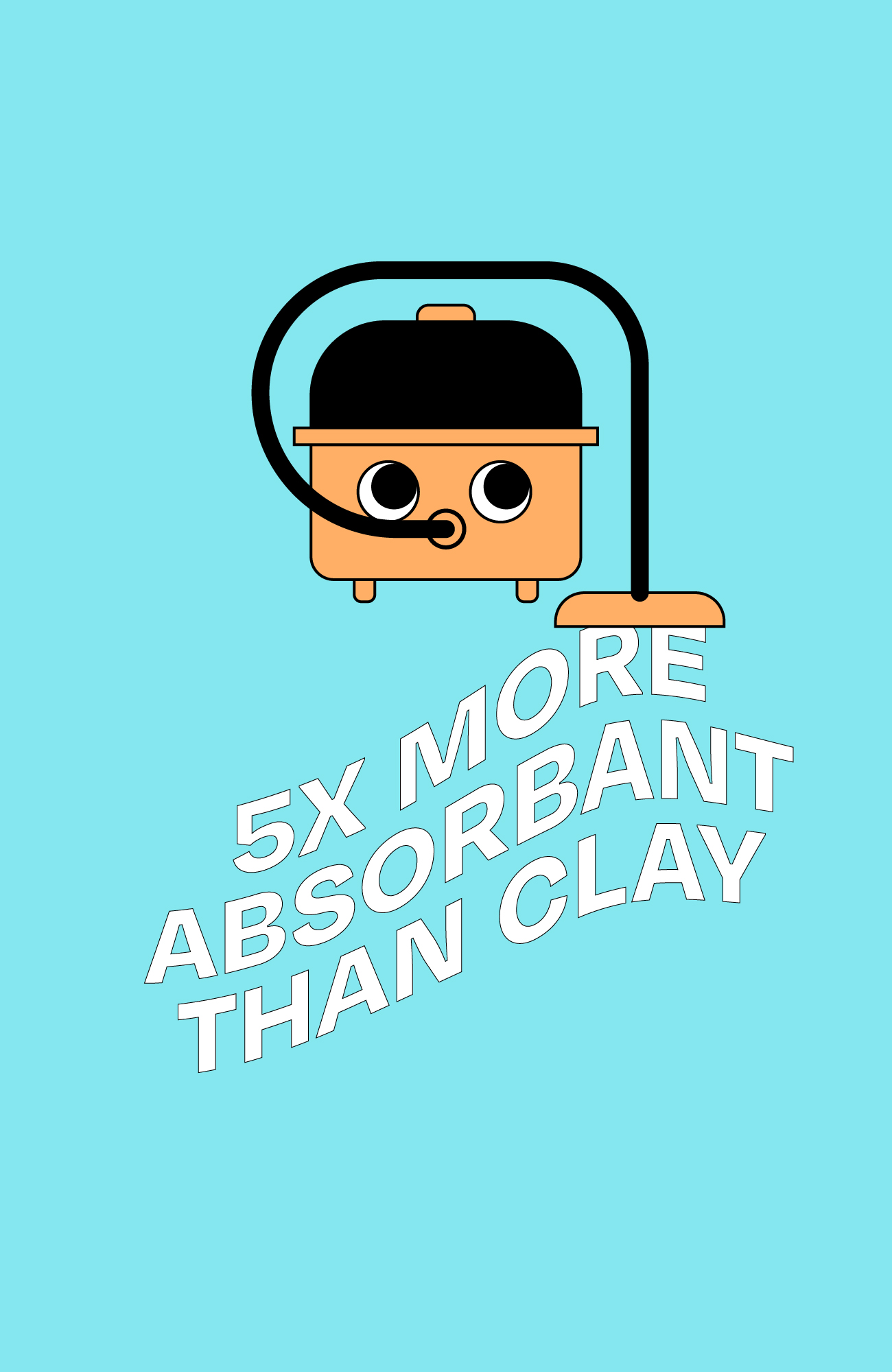 5x more absorbant than clay