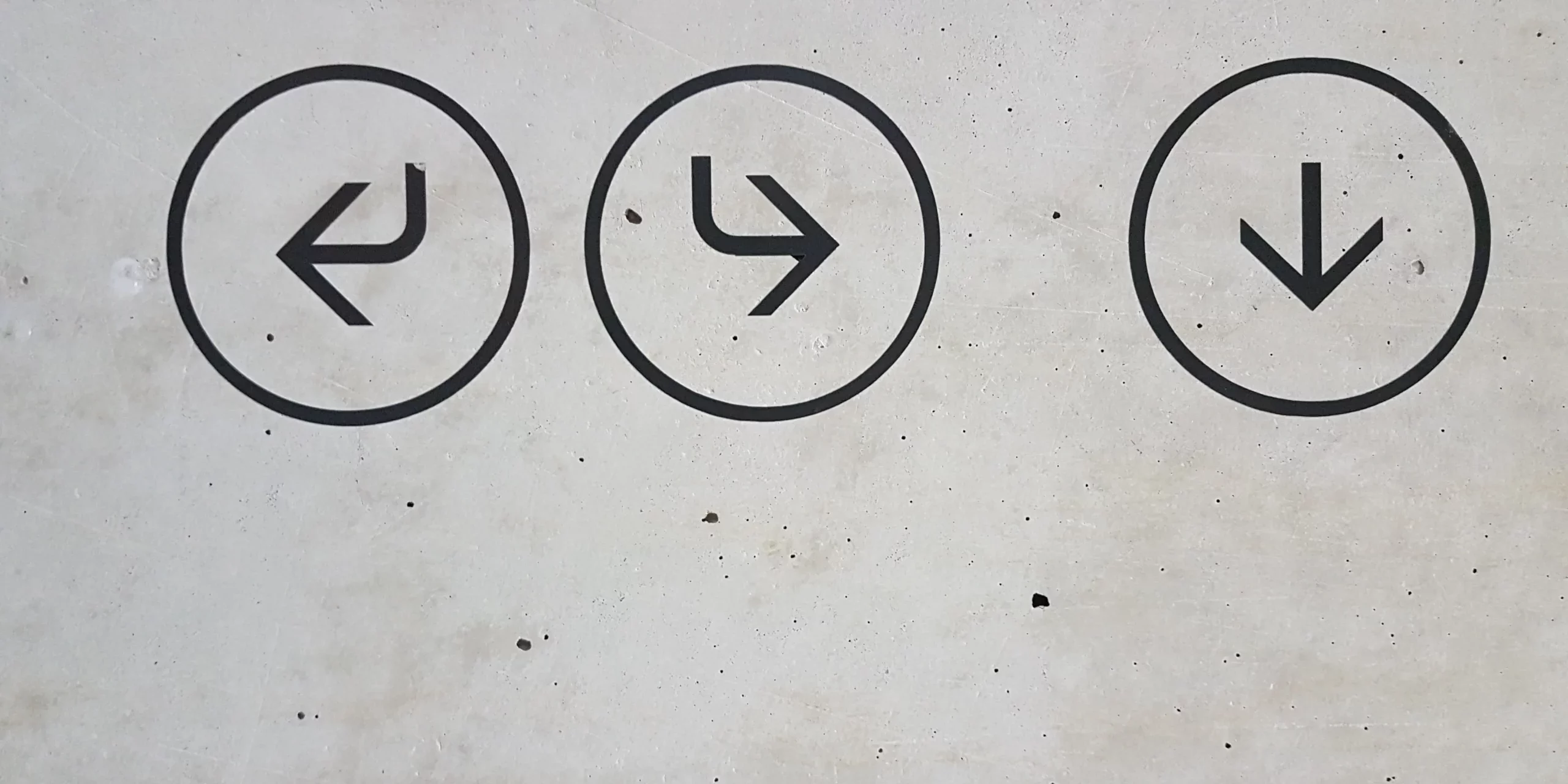 arrows pointing different directions