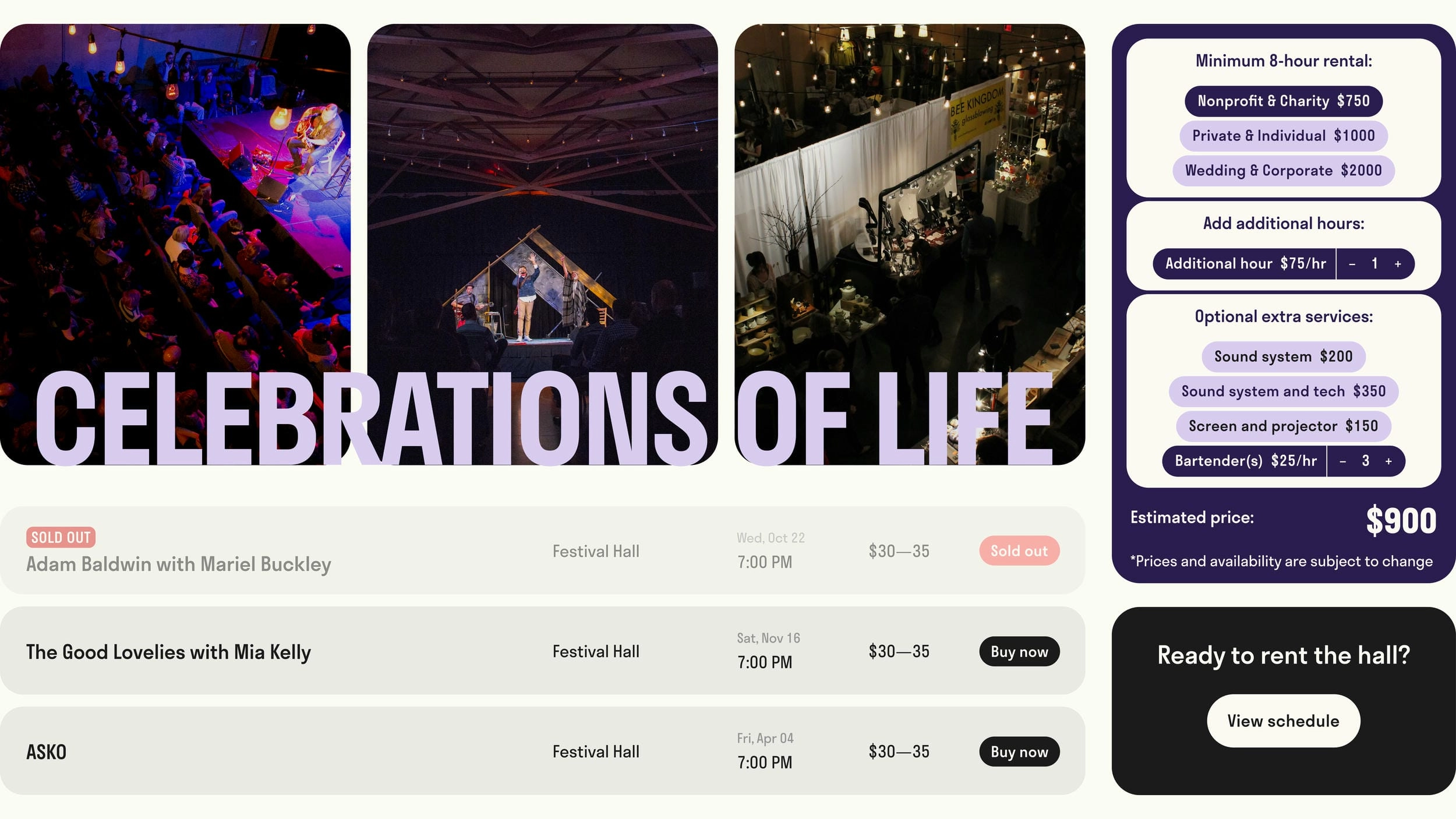 Calgary Folk Music Festival - Website Case Study - Rent Festival Hall