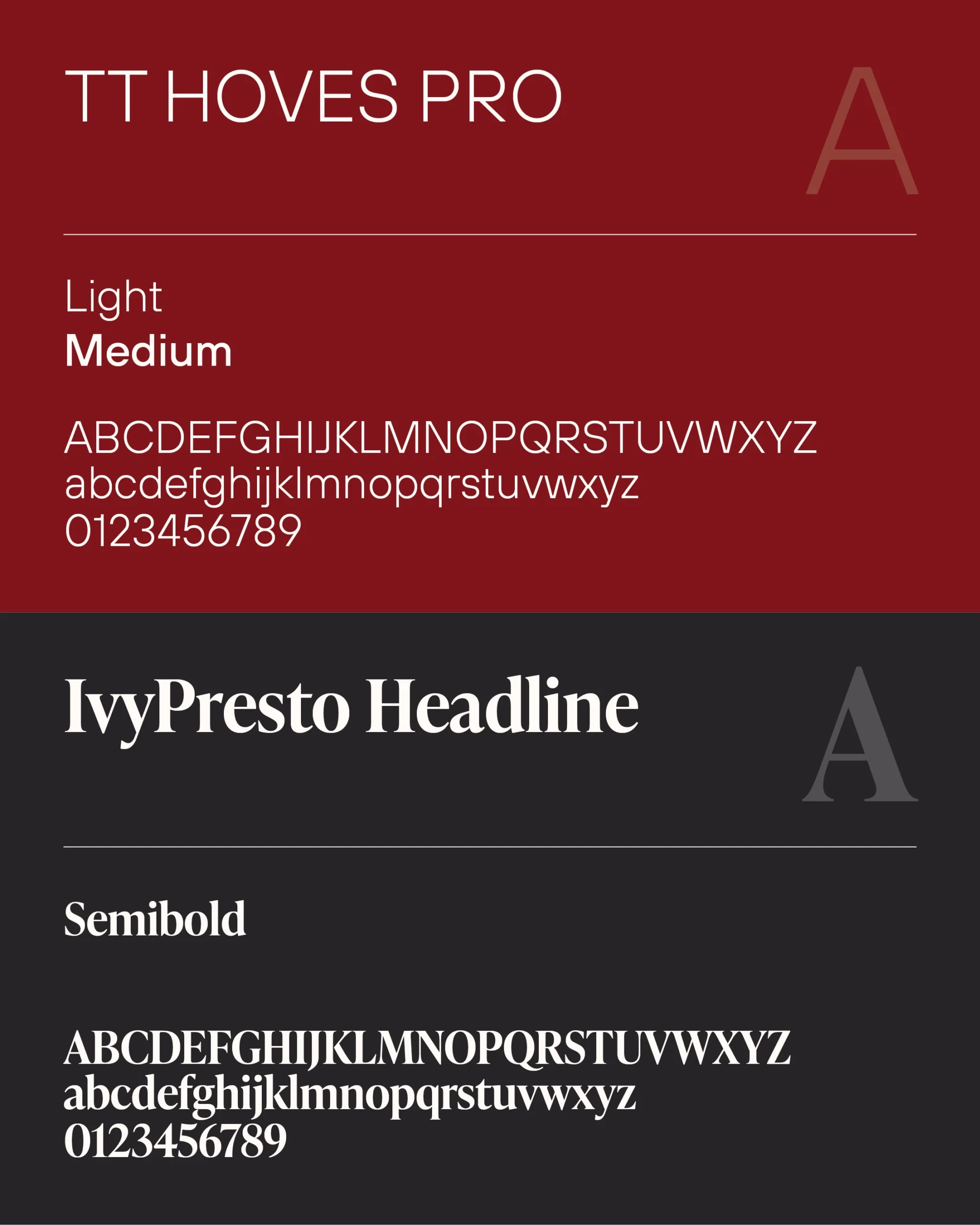 Prominent Homes - Website Case Study - Fonts