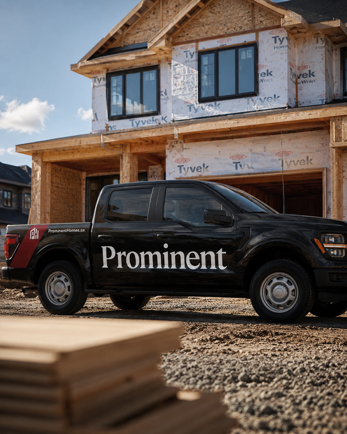 Prominent Homes - Website Case Study - Truck logo